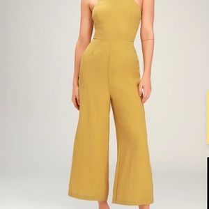 Yellow Culotte Jumpsuit